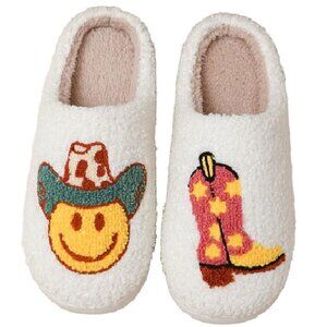 SLIPPERS - CUTE NOVELTY SOFT PLUSH COZY - Western